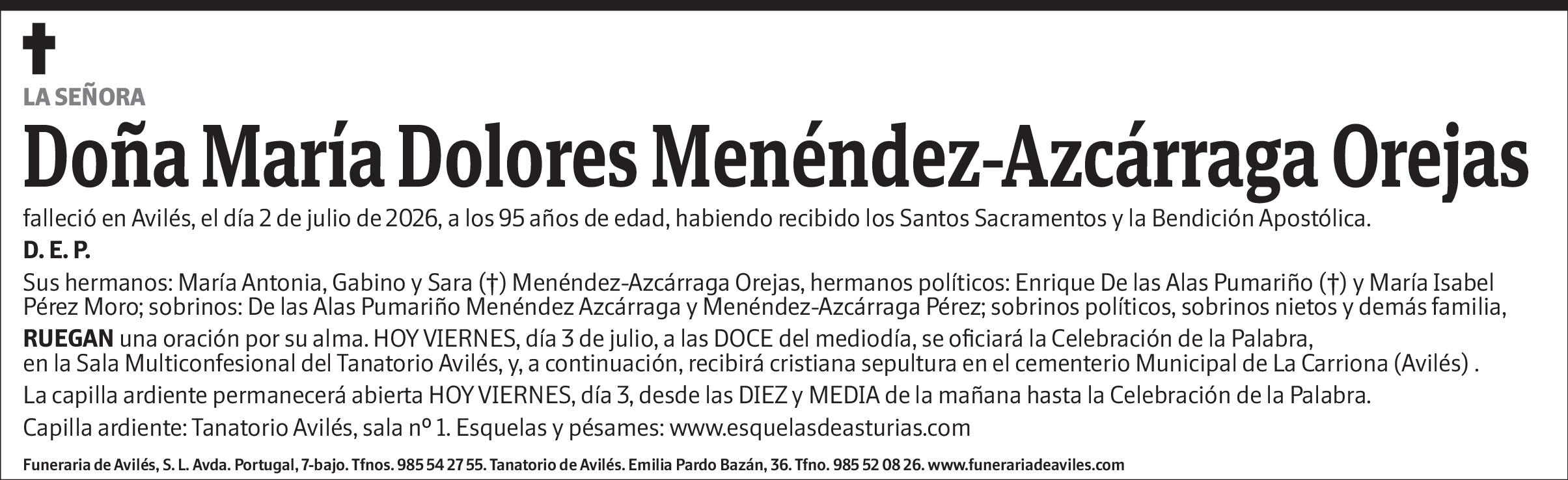 María Dolores Menéndez-azcárraga Orejas