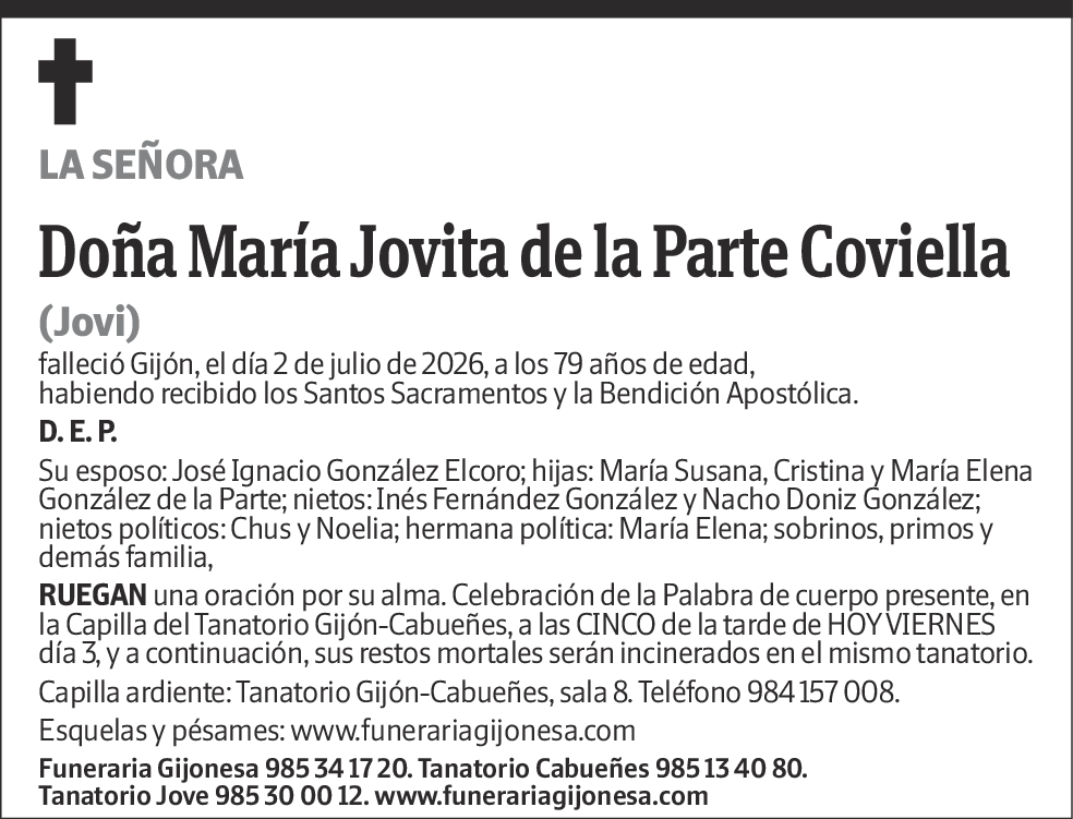 Maria Jovita de la Parte Coviella