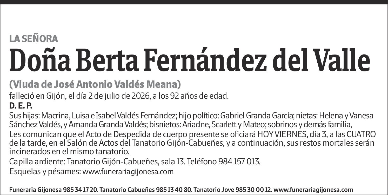 Berta Fernandez del Valle