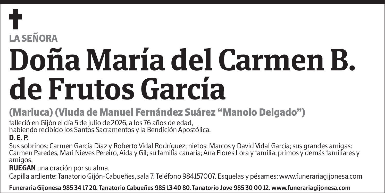 María del Carmen B. de Frutos García