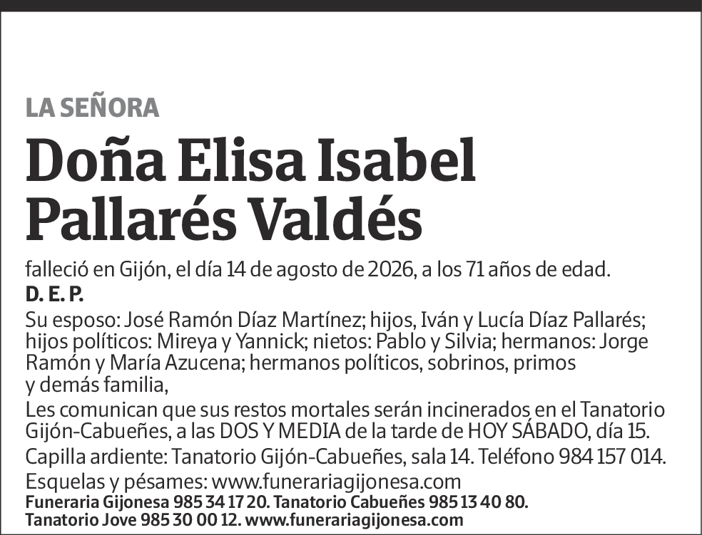 Elisa Isabel Pallarés Valdés