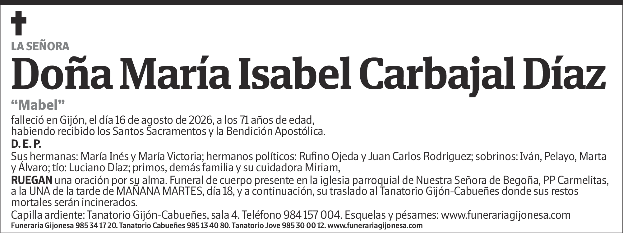 María Isabel Carbajal Díaz
