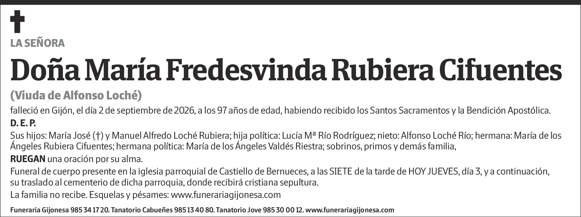 María Fredesvinda Rubiera Cifuentes