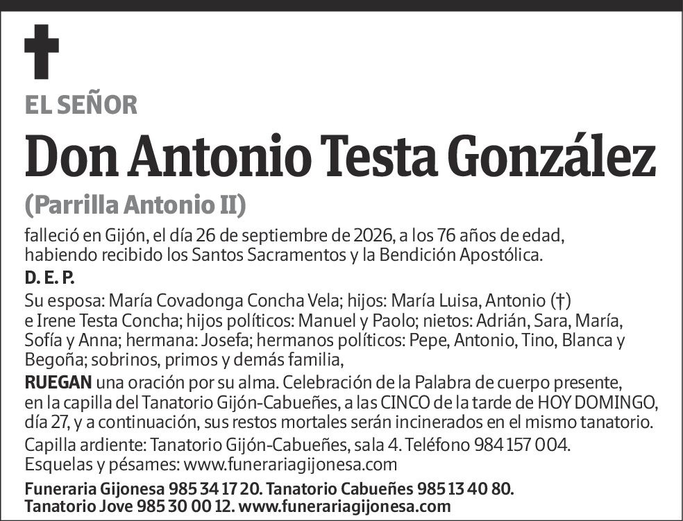 Antonio Testa González