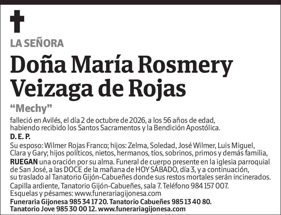 María Rosmery Veizaga de Rojas