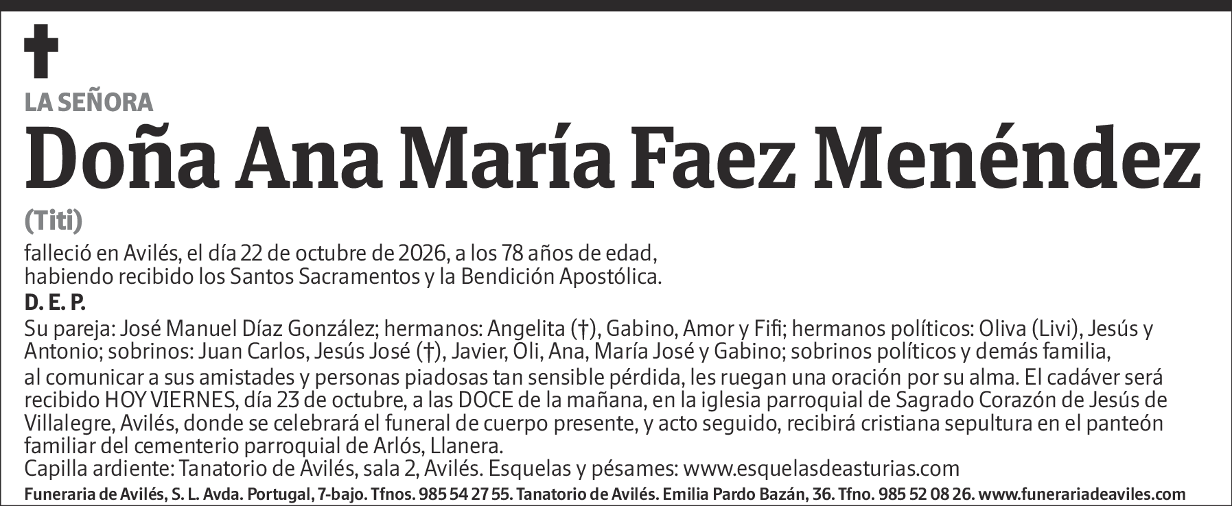 Ana María Faez Menéndez