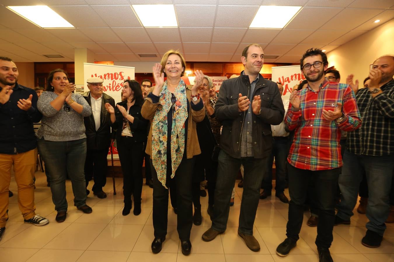 Los candidatos a la Alcaldía de Avilés, en la noche electoral