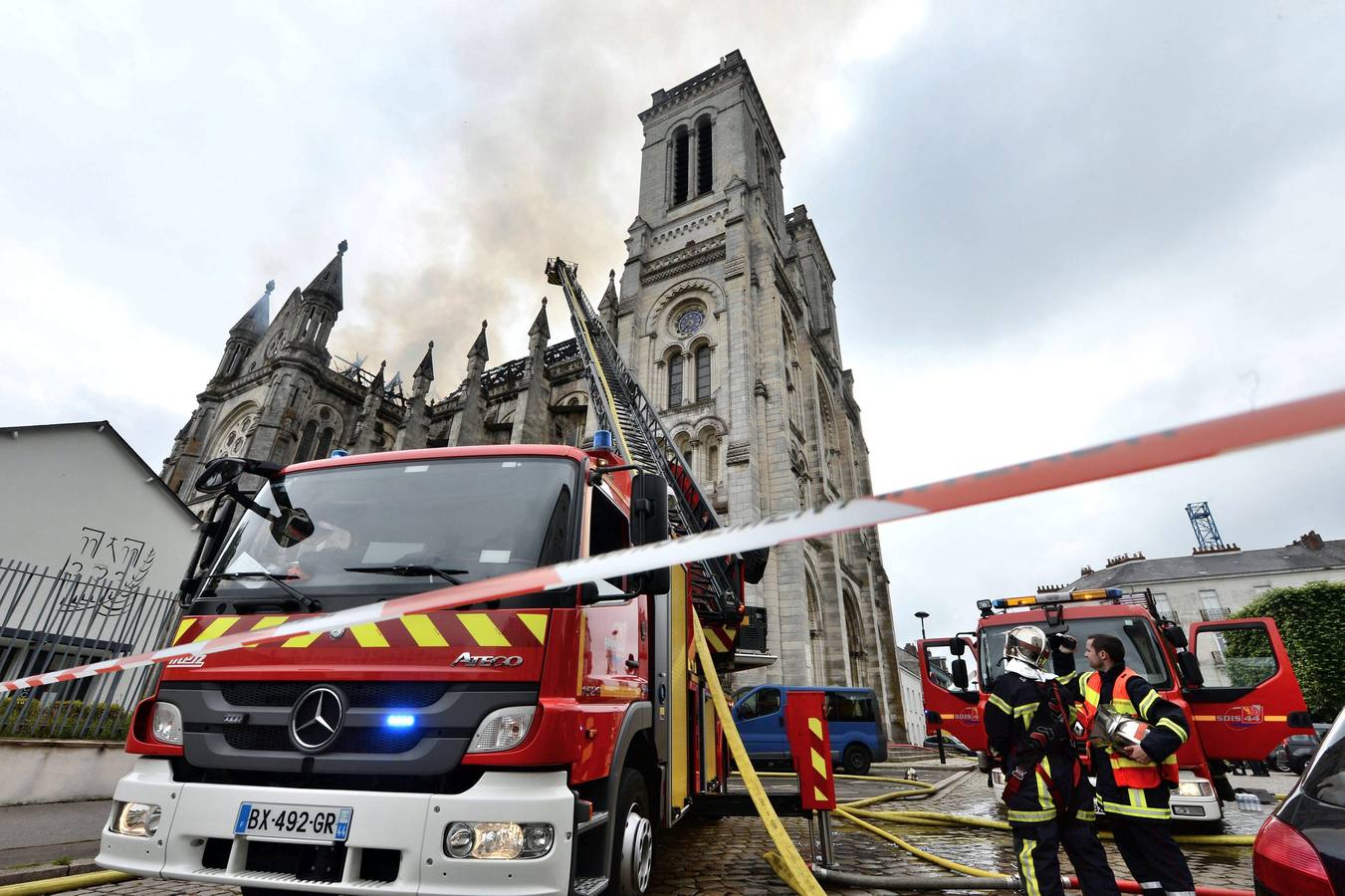 Un incendio destruyó en Nantes parte de una basílica del siglo XIX