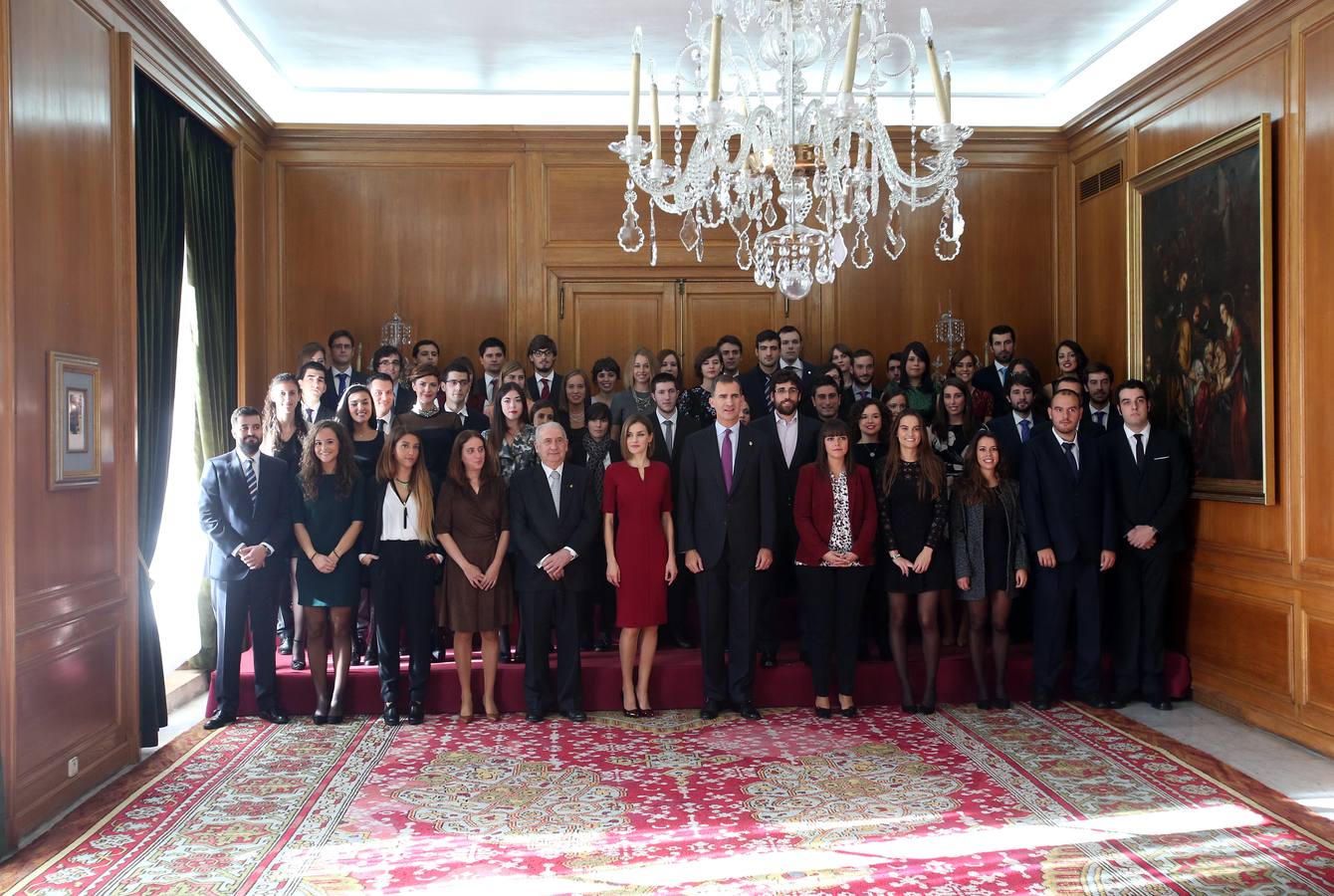 Premios Princesa | Recepción a los premiados con las Medallas de Asturias y un grupo de estudiantes
