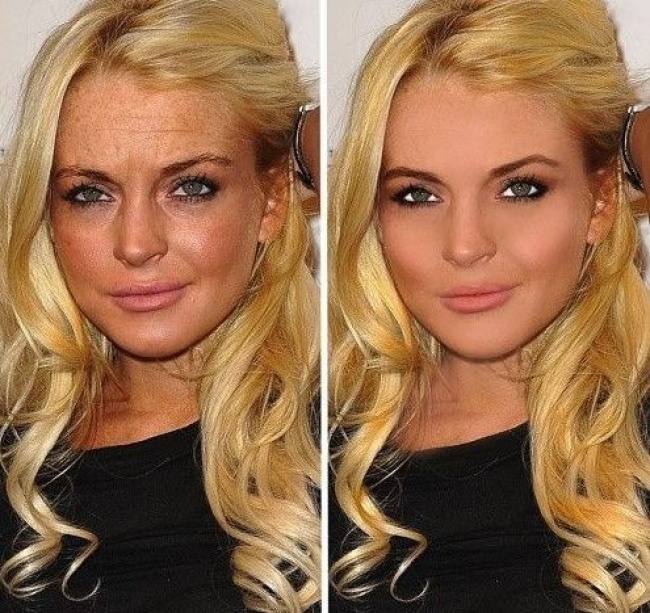 Antes y después de Photoshop