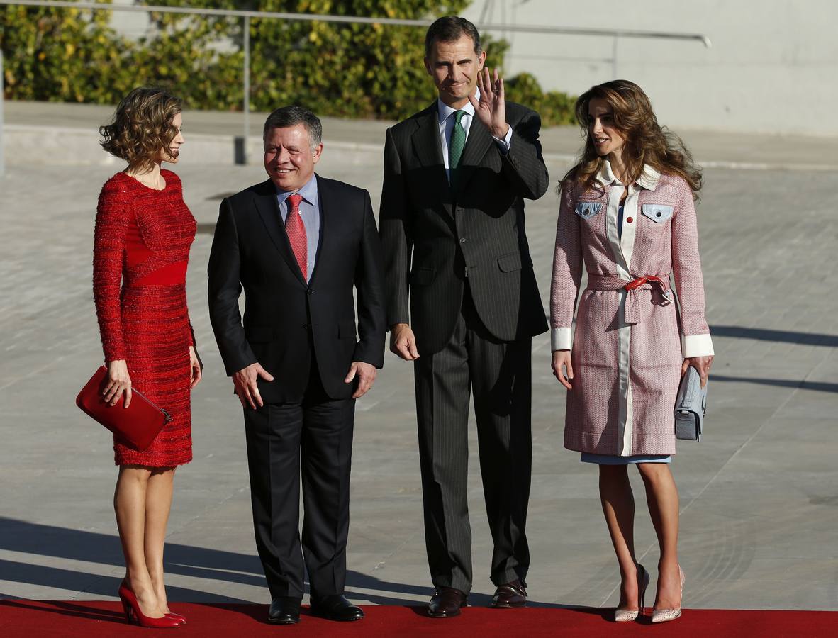 Los Reyes reciben a Abdalá y Rania de Jordania