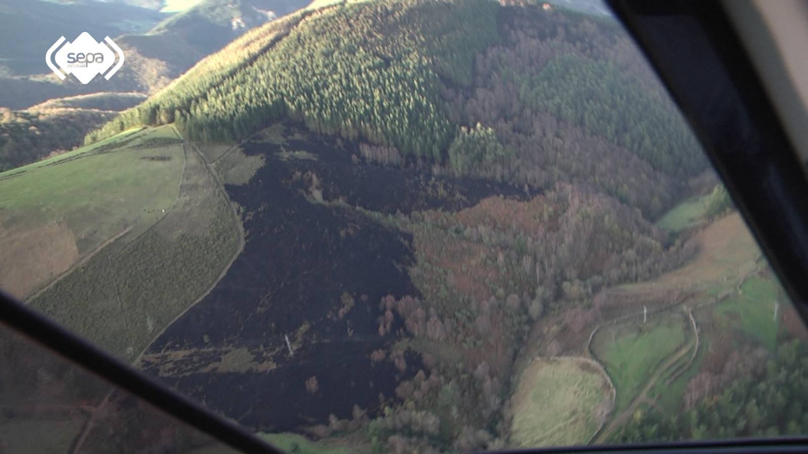 La devastación de El Franco, desde el aire