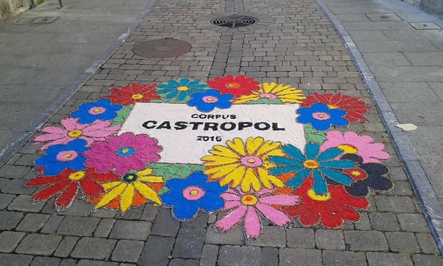 Alfombras florales en Castropol