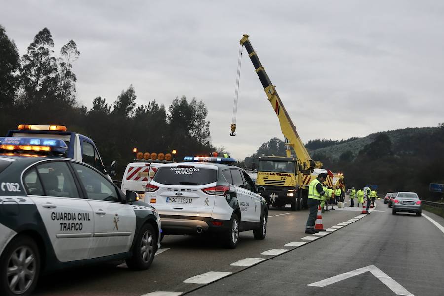 Retenciones kilométricas en la 'Y', sentido Oviedo