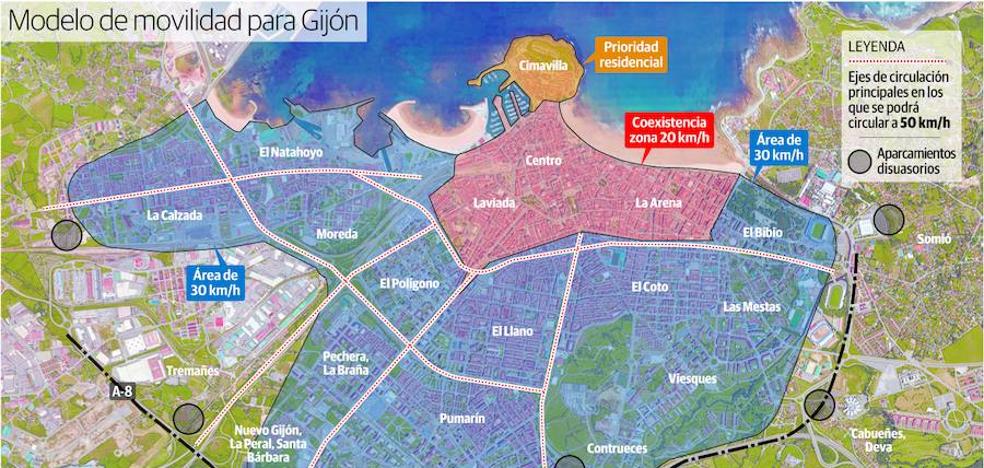 Gijón tendrá cinco aparcamientos disuasorios