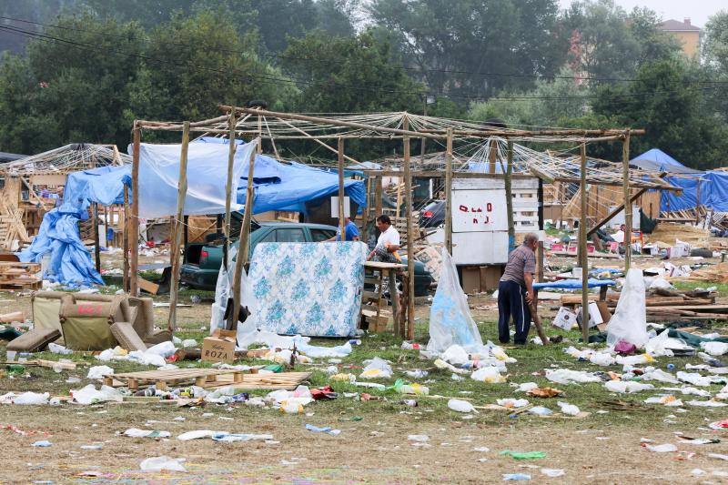 Así quedó el campo de Salcéu tras el Xiringüelu 2017