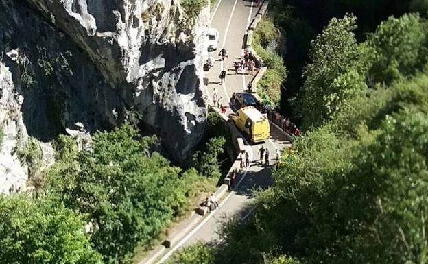 Herida una mujer de 75 años al colisionar contra un puente en Picos
