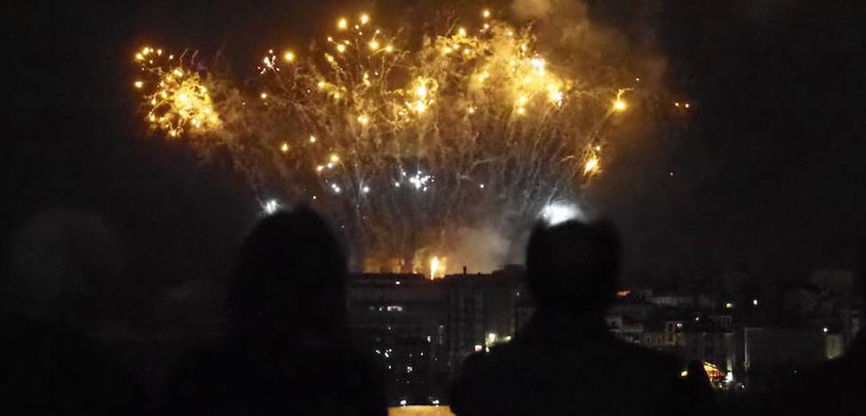 Así se vieron los fuegos de Begoña