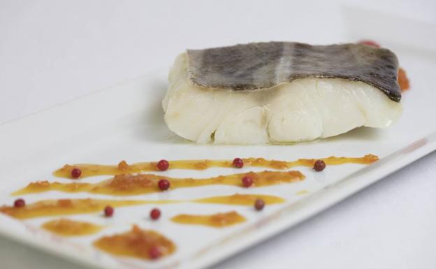 Bacalao confitado con gelée de cítricos