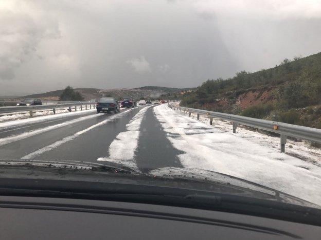 Granizo para despedir agosto