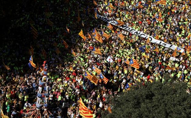 Así ha sido la manifestación masiva por la independencia de Cataluña