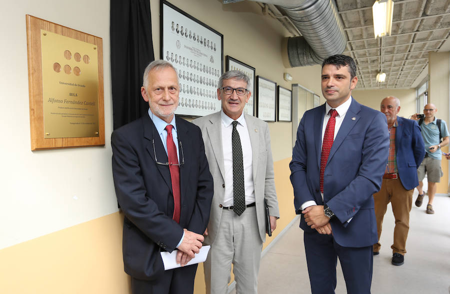 Inauguración del aula Alfonso Fernández Canteli en la EPI