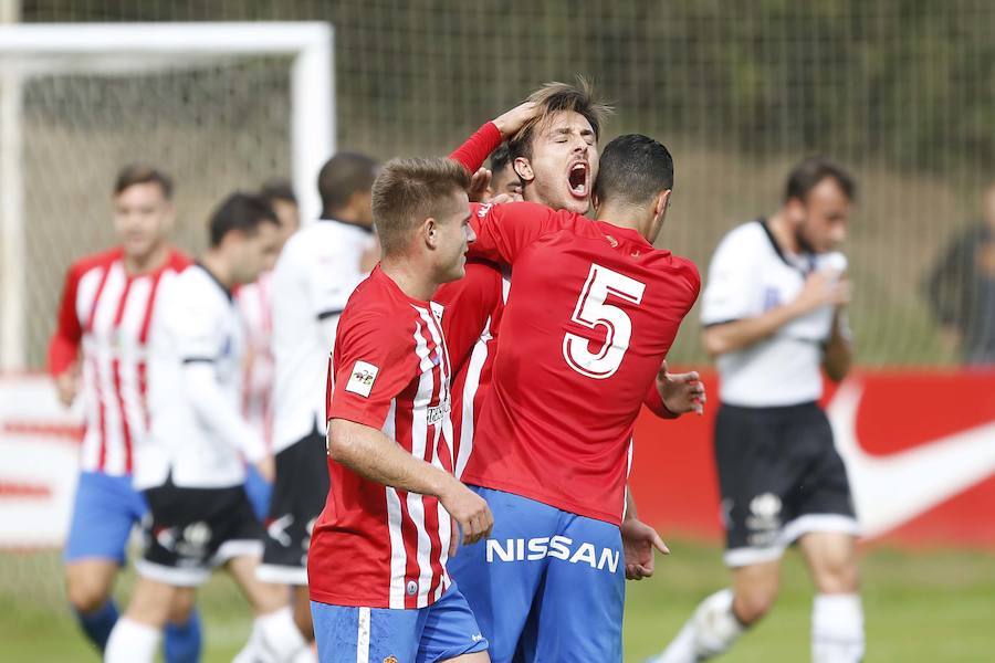 El Sporting B - Caudal, en imágenes