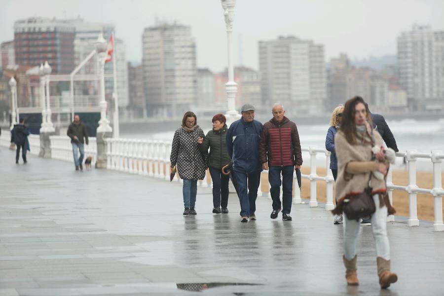 El frío y las lluvias se asientan en Asturias