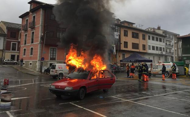 Simulacro con heridos en Piloña