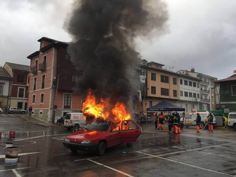 Simulacro con heridos en Infiesto