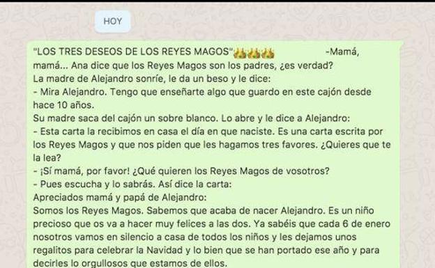 El mensaje de WhatsApp más compartido que explica a los niños qué es la Navidad