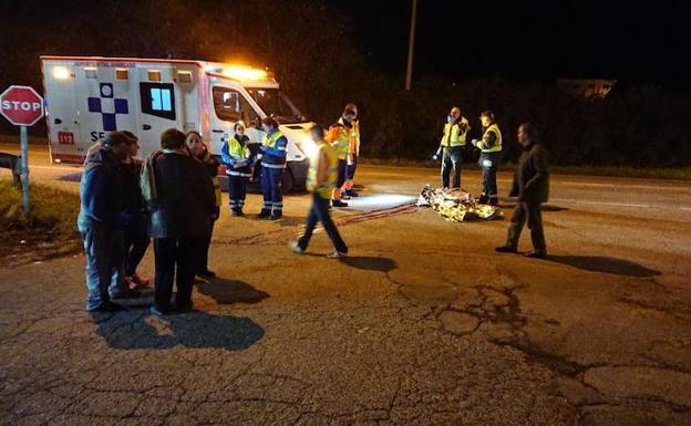 Fallece un hombre tras ser atropellado por un camión en Siero