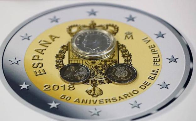 La nueva moneda de dos euros por el 50 cumpleaños del Rey, en circulación a partir de febrero