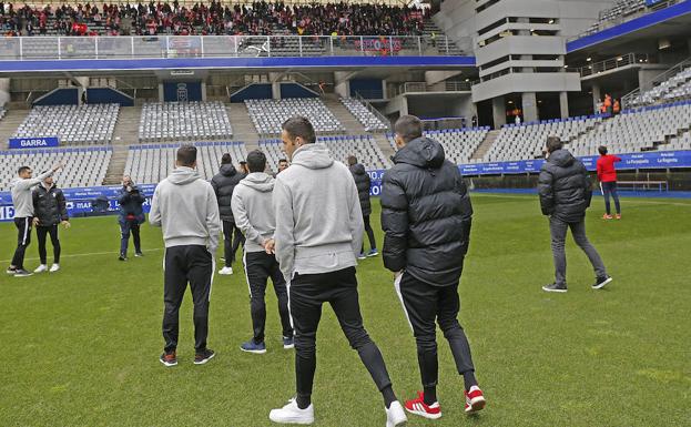 El ambiente previo en el interior del campo