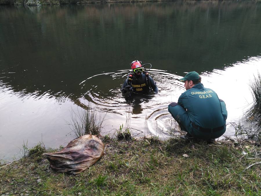 La Guardia Civil investiga en la zona donde apareció el cadáver de Paz Fernández Borrego