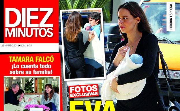 Eva y Cayetano: primer paseo con su hijo