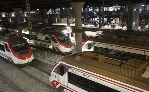 La caída de un árbol corta durante horas la línea de tren que une Oviedo y El Entrego