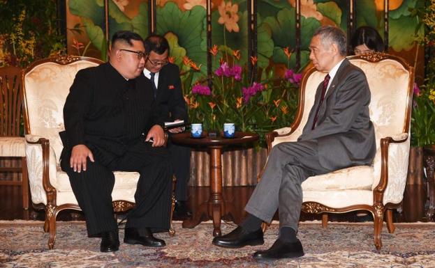 Kim Jong-un se reúne con el primer ministro de Singapur