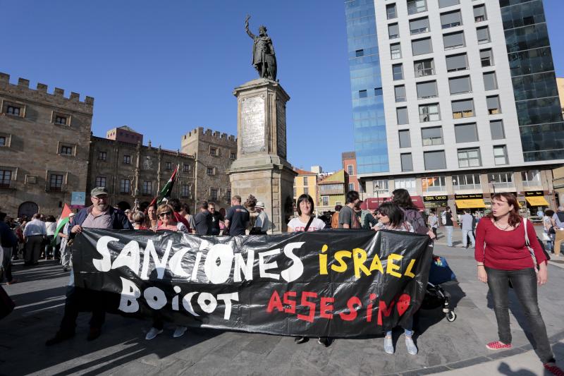 Manifestación en Gijón en apoyo al pueblo de Palestina