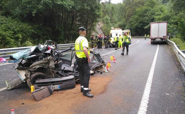 Un exceso de velocidad, principal hipótesis del choque mortal en Abres
