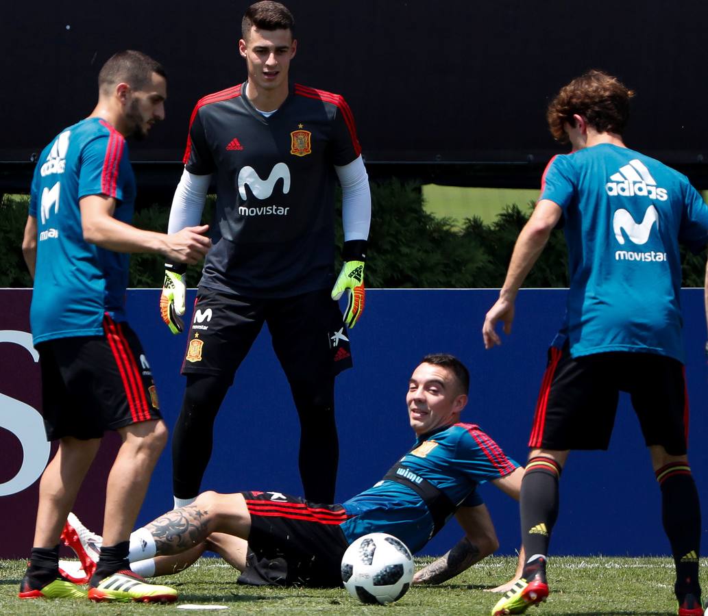 La afición pide a Kepa, Iago Aspas y Koke ante Rusia