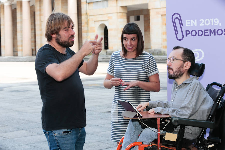 Pablo Echenique, en Gijón