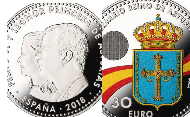 Así es la moneda conmemorativa del 1300 Aniversario del Reino de Asturias