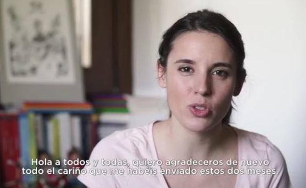 Irene Montero reaparece en Instagram dos meses después de dar a luz