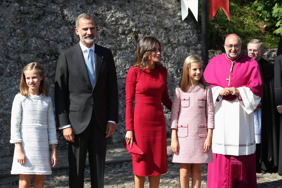 La primera visita de la Princesa de Asturias a Covadonga