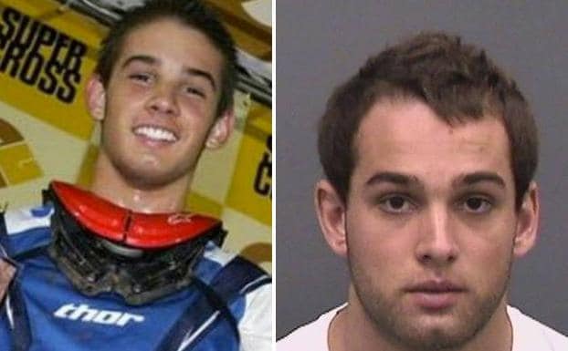 El presunto agresor, el piloto de motocross Erick Bretz