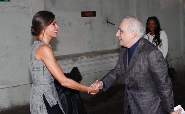 La Reina asiste al encuentro del director Martin Scorsese