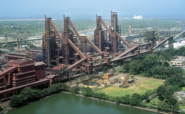 Tata Steel planta sobre la costa del Mar del Norte, cerca de