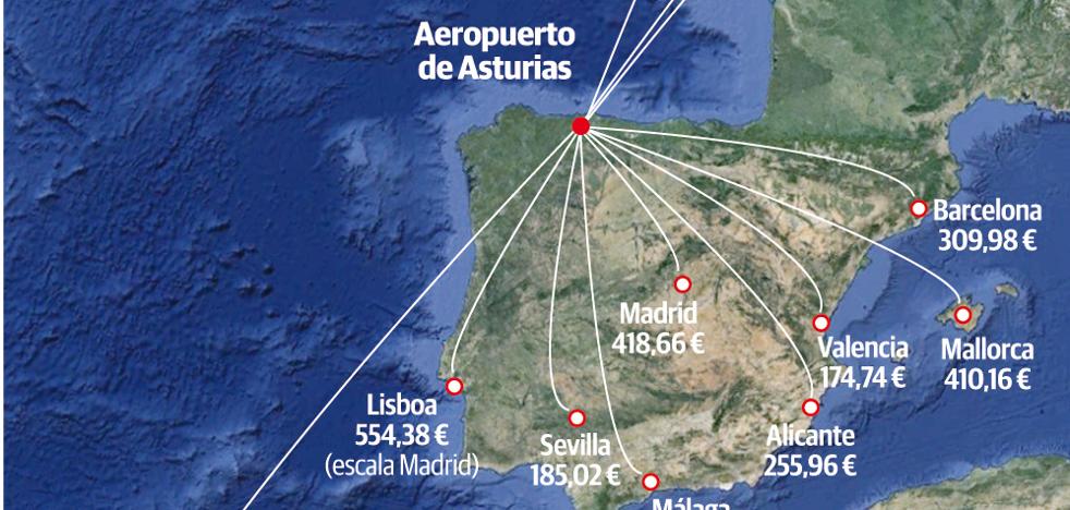 Volar a Asturias por Navidad: 856 euros