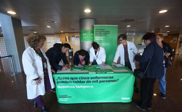 Campaña de recogida de firmas para aumentar el número de enfermeras en la sanidad pública